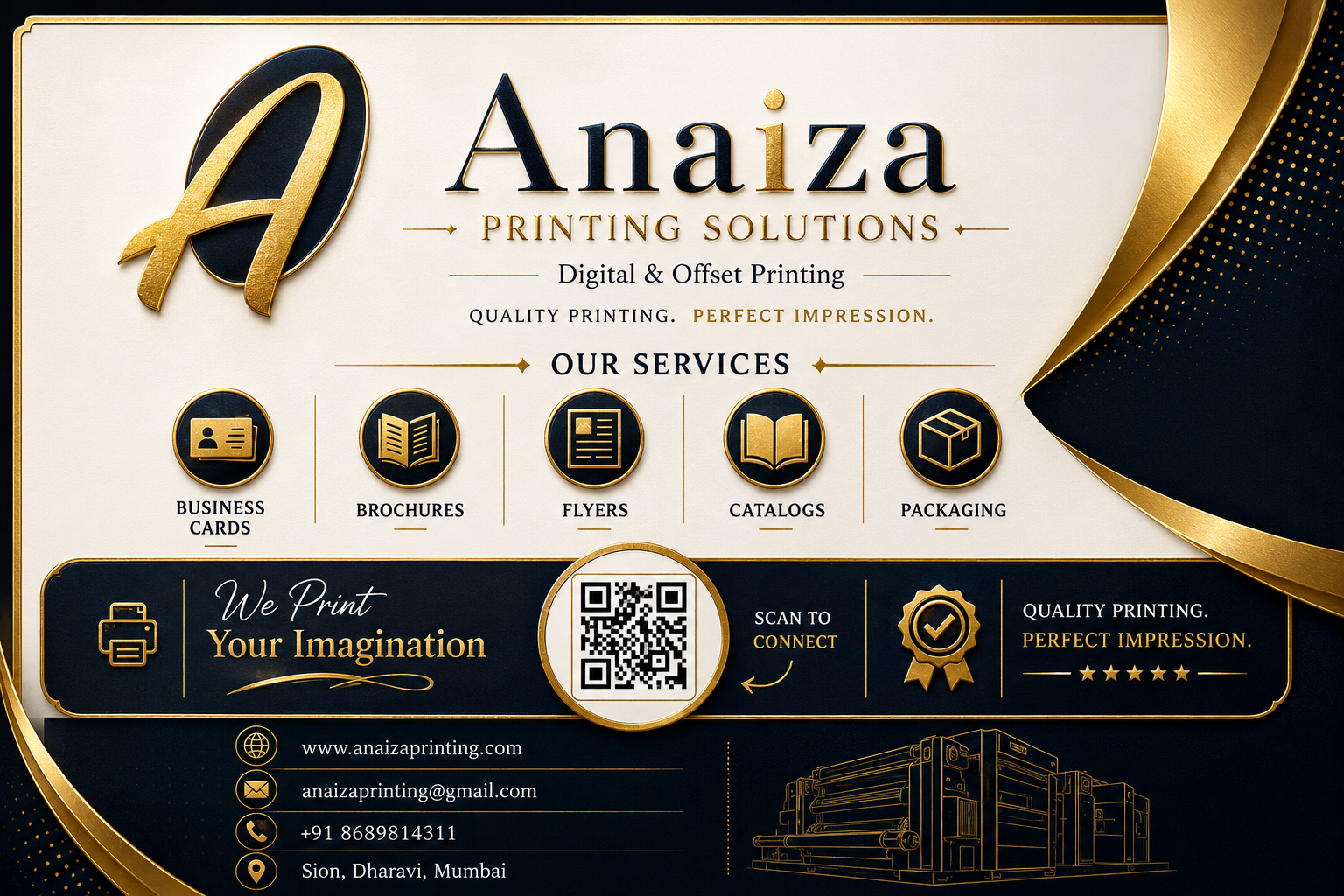 Affordable visiting card printing for startups and professionals — Anaiza Printing Solutions, Mumbai