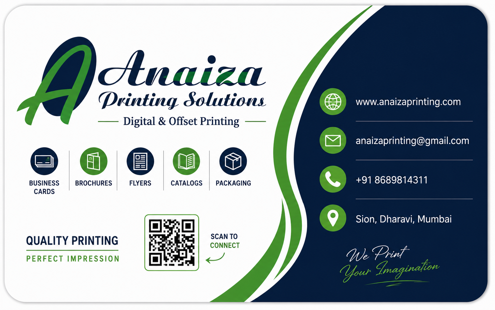 Visiting card printing ideas to boost business networking — Anaiza Printing Solutions, Mumbai