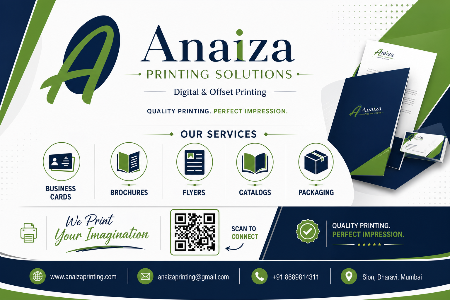 How to choose the best visiting card printing service — Anaiza Printing Solutions, Mumbai