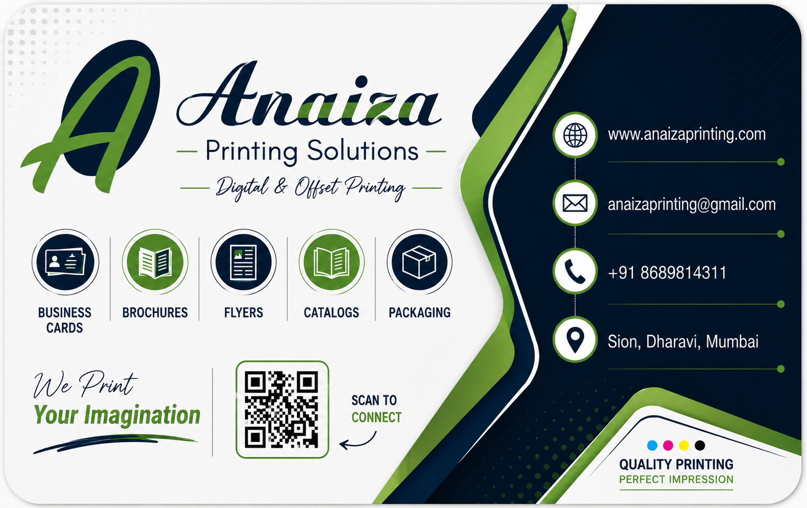 Custom visiting card printing benefits for brand identity — Anaiza Printing Solutions, Mumbai