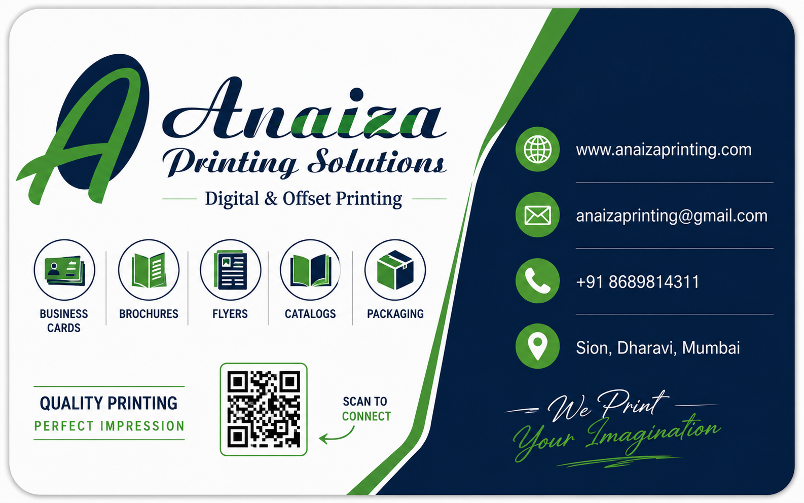 Why high-quality visiting cards are essential for every business — Anaiza Printing Solutions, Mumbai