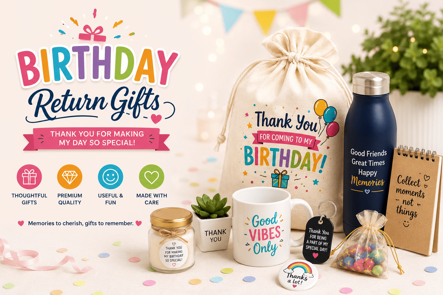 Customized birthday return gifts and personalized party favors in Mumbai