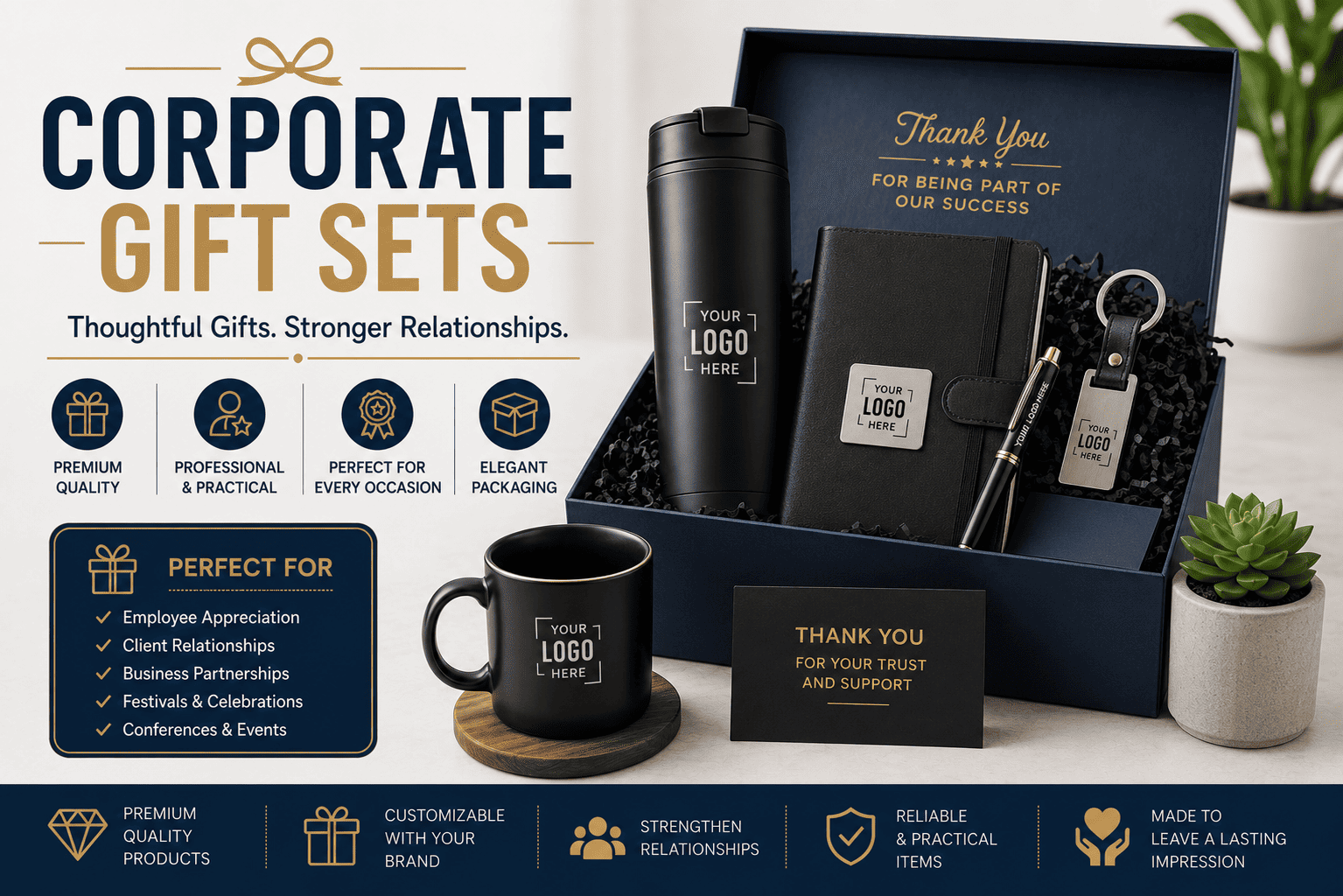 Custom corporate gift printing with logo branding in Mumbai