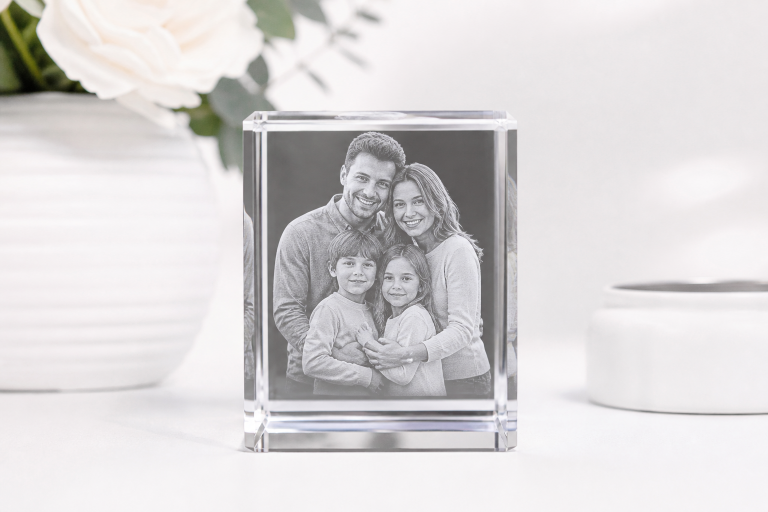 Custom crystal printing gifts with photo engraving in Mumbai