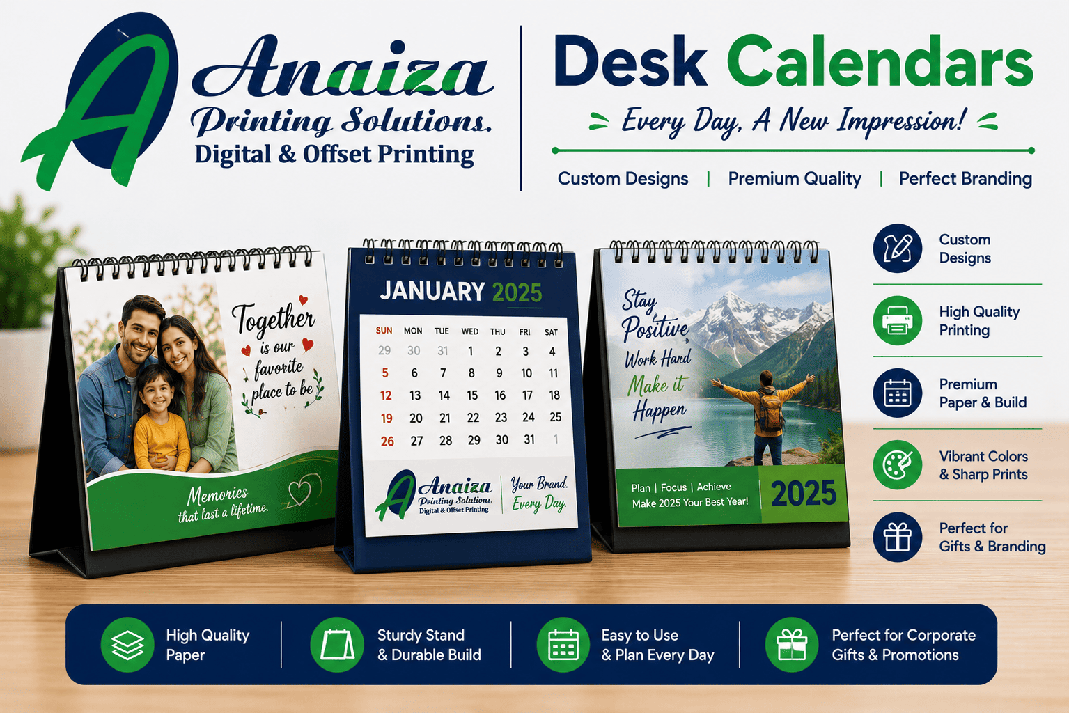 Custom corporate desk calendars printing in Mumbai