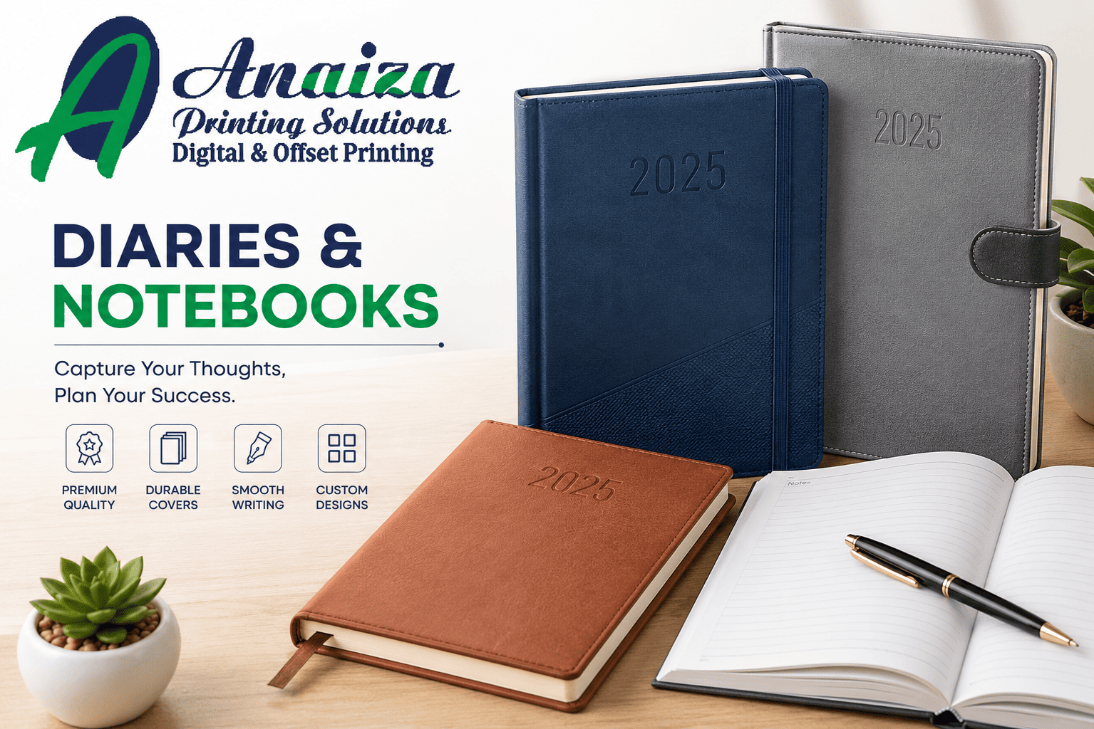 Custom corporate diaries and branded notebooks printing in Mumbai