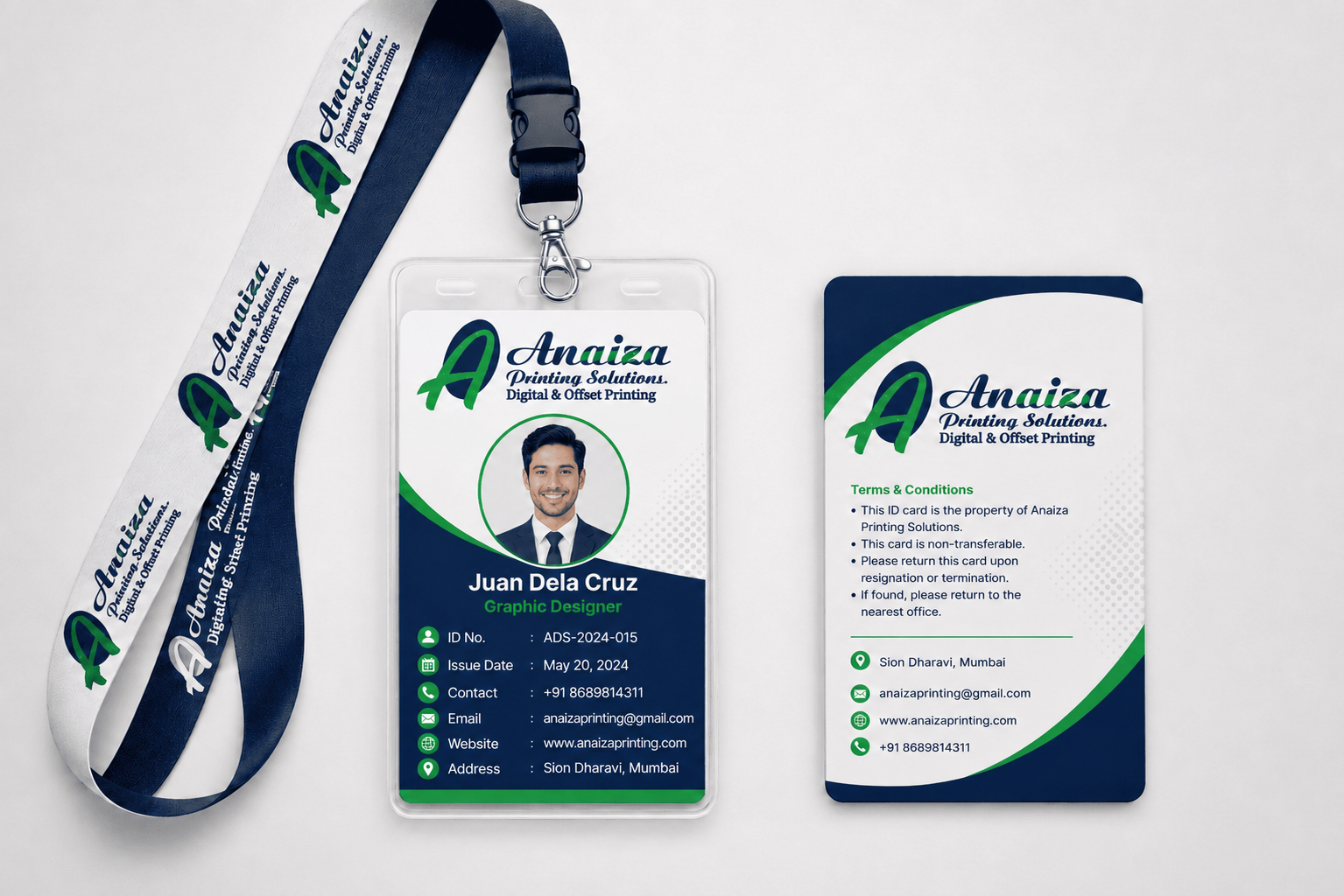 Custom ID card and branded lanyard sets printing in Mumbai