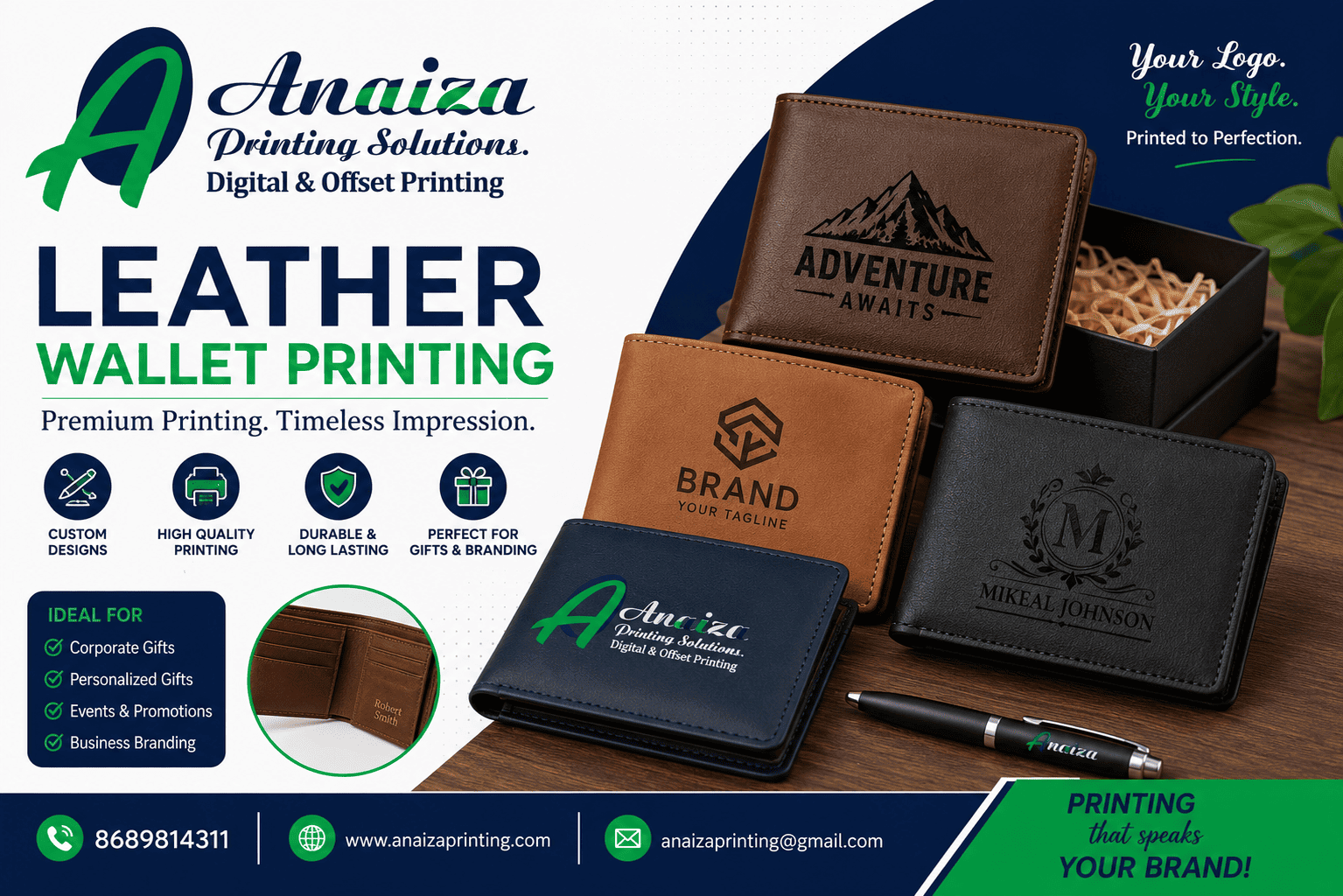 Customized leather wallets and personalized wallet gifts in Mumbai