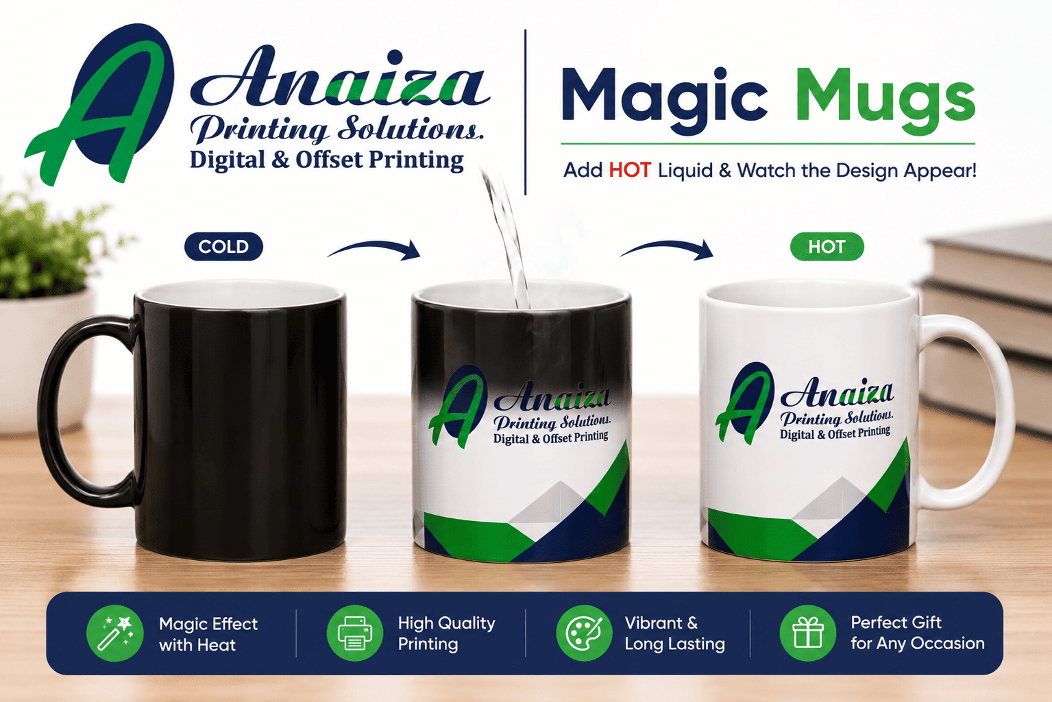 Custom magic mugs with heat-reveal photo printing in Mumbai