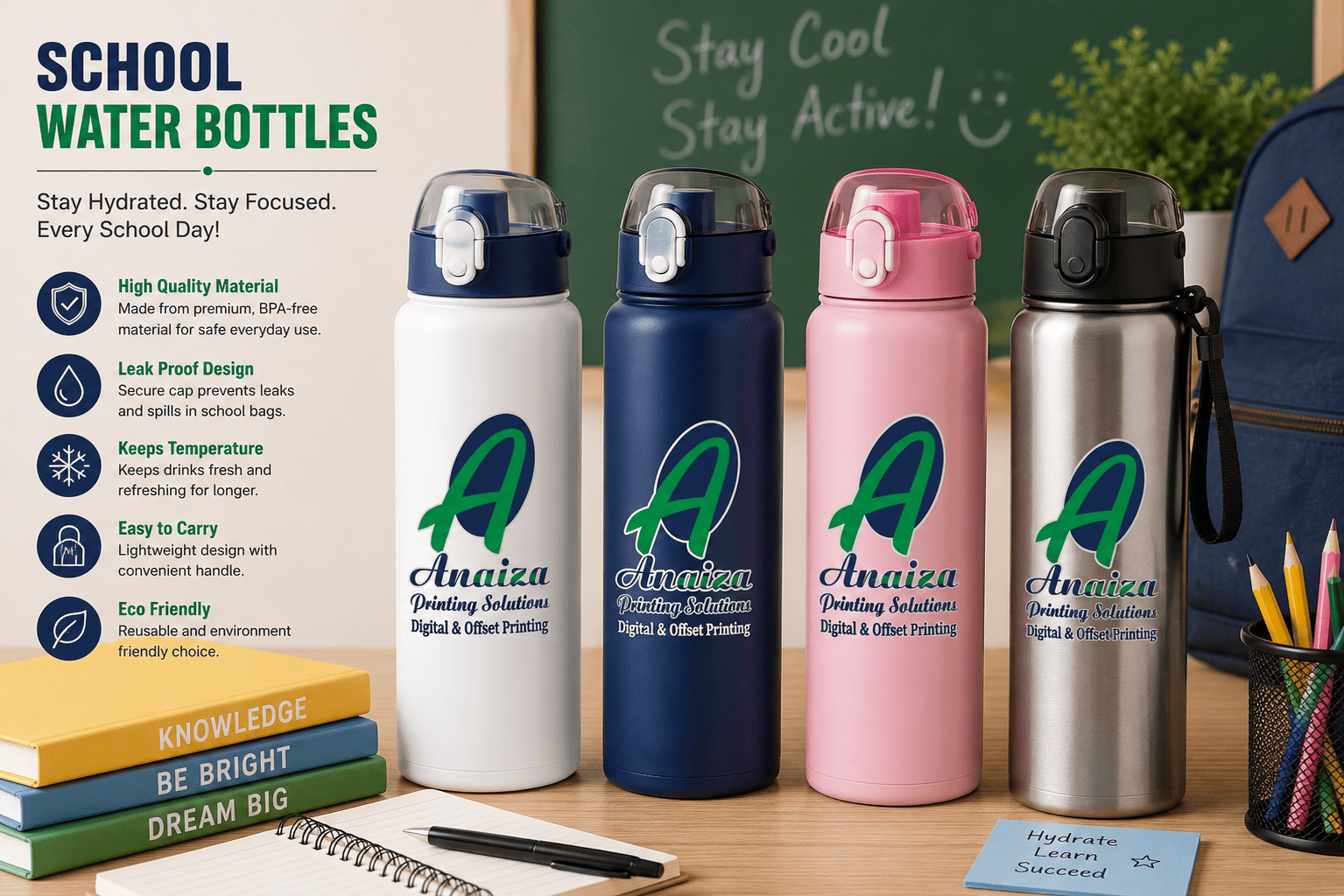 Customized school water bottles and personalized kids water bottles in Mumbai