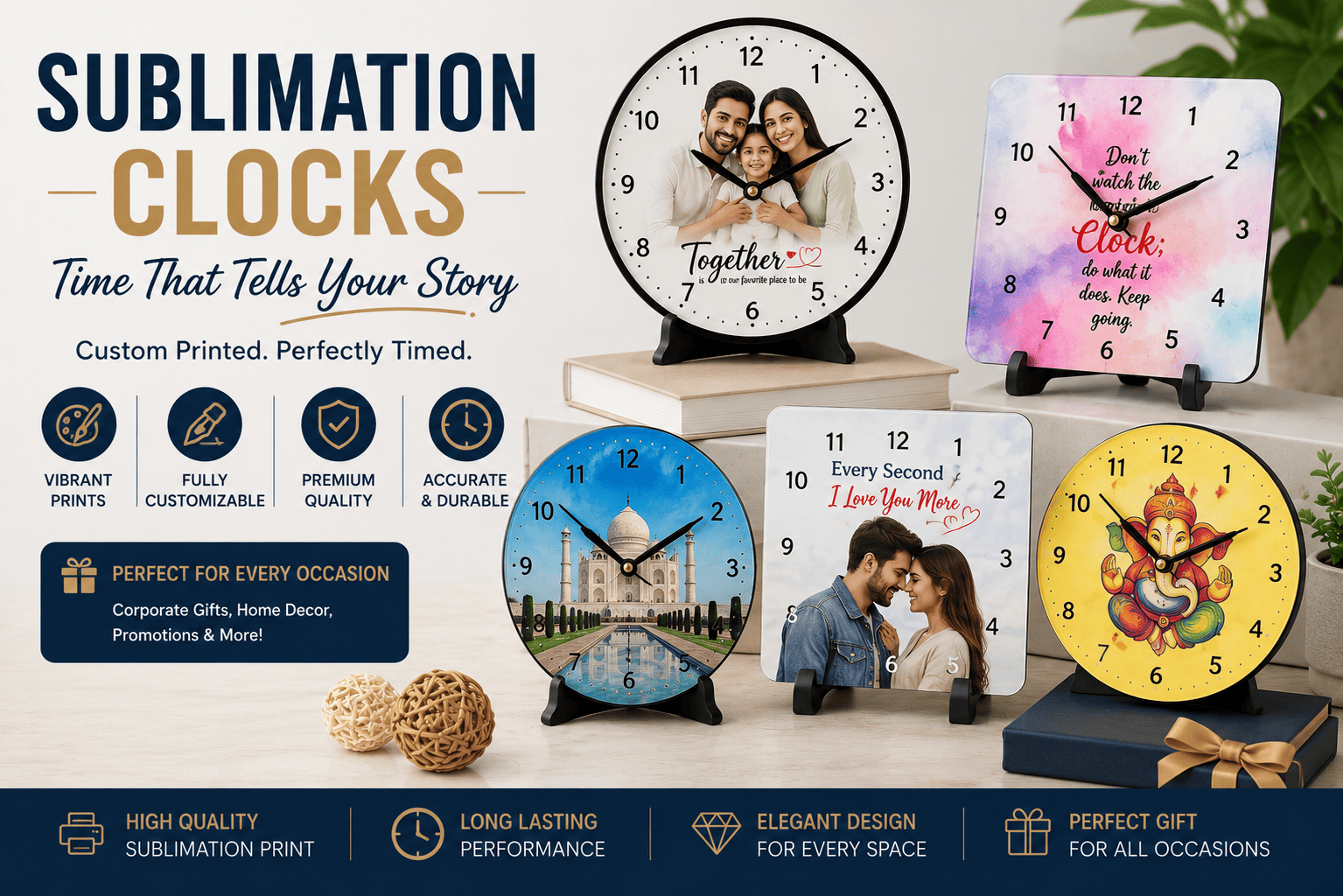 Customized photo clocks and personalized wall clocks in Mumbai
