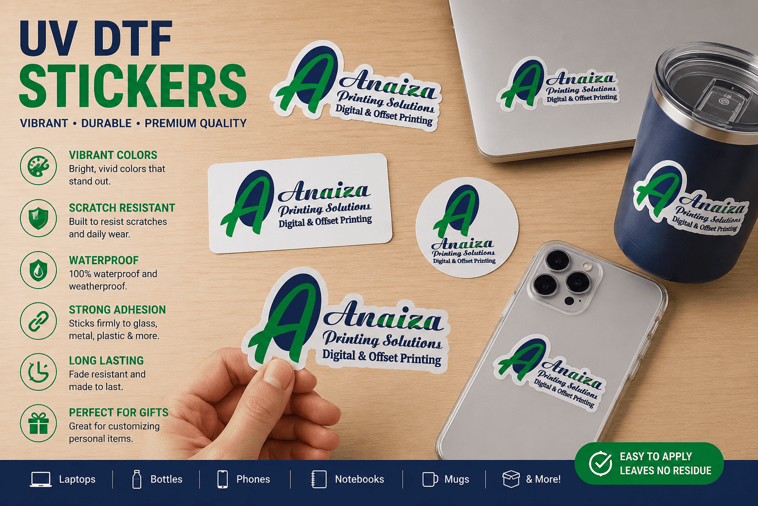 UV DTF stickers and custom premium transfer sticker printing in Mumbai