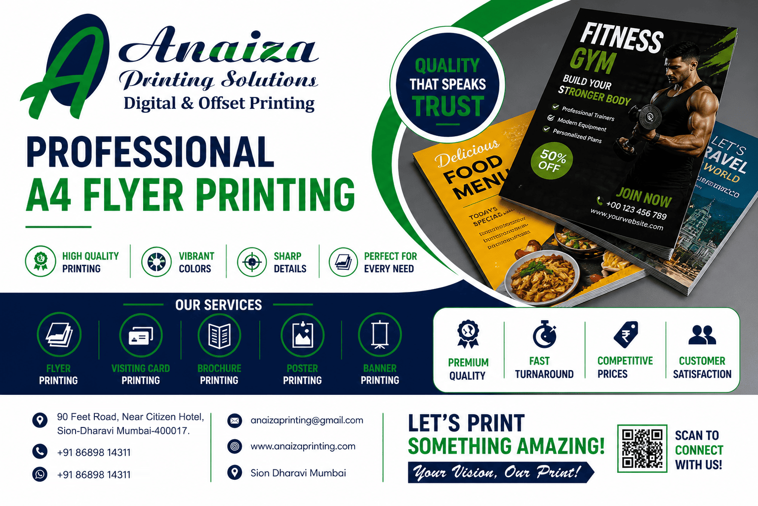 Promotional A4 flyer printing in Mumbai
