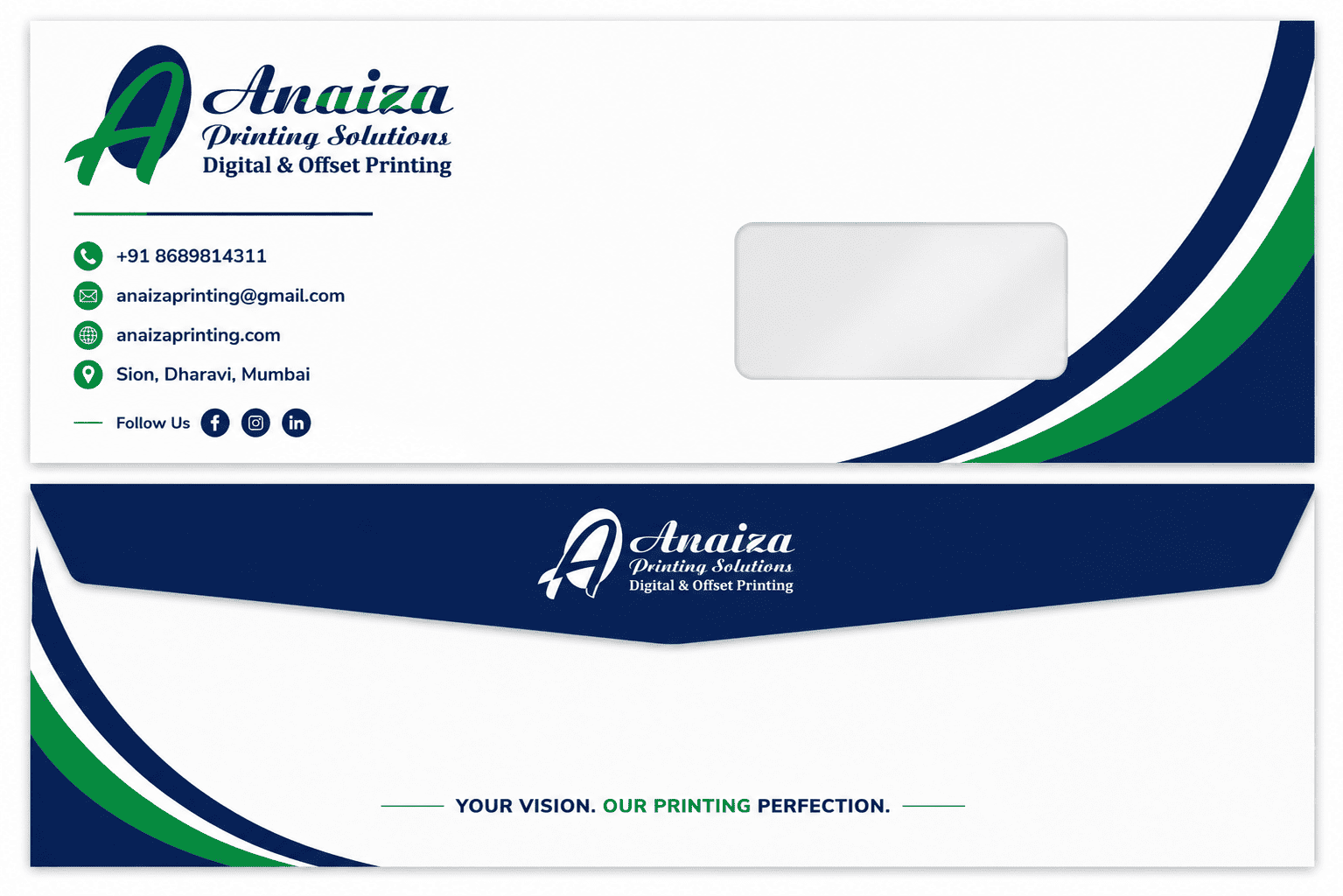 Branded business envelopes for corporate communication