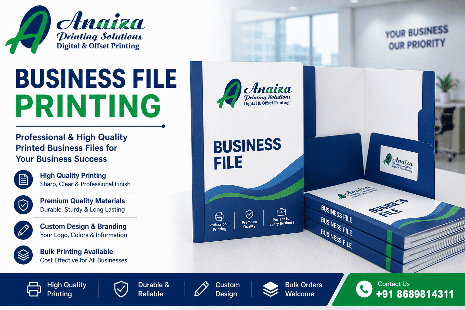Corporate business files for organized documentation