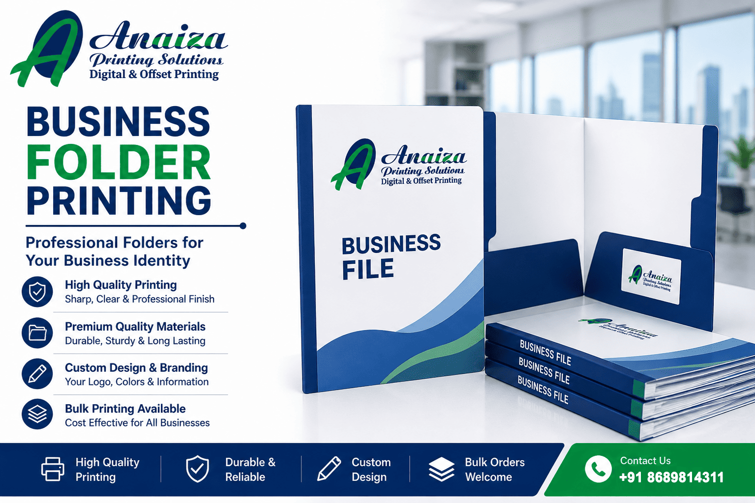 Corporate presentation folders for proposals and meetings