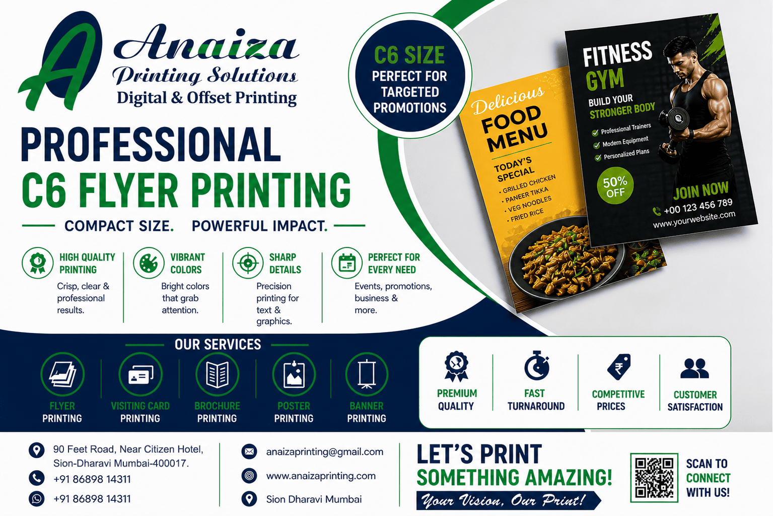 Compact promotional flyers for targeted local marketing