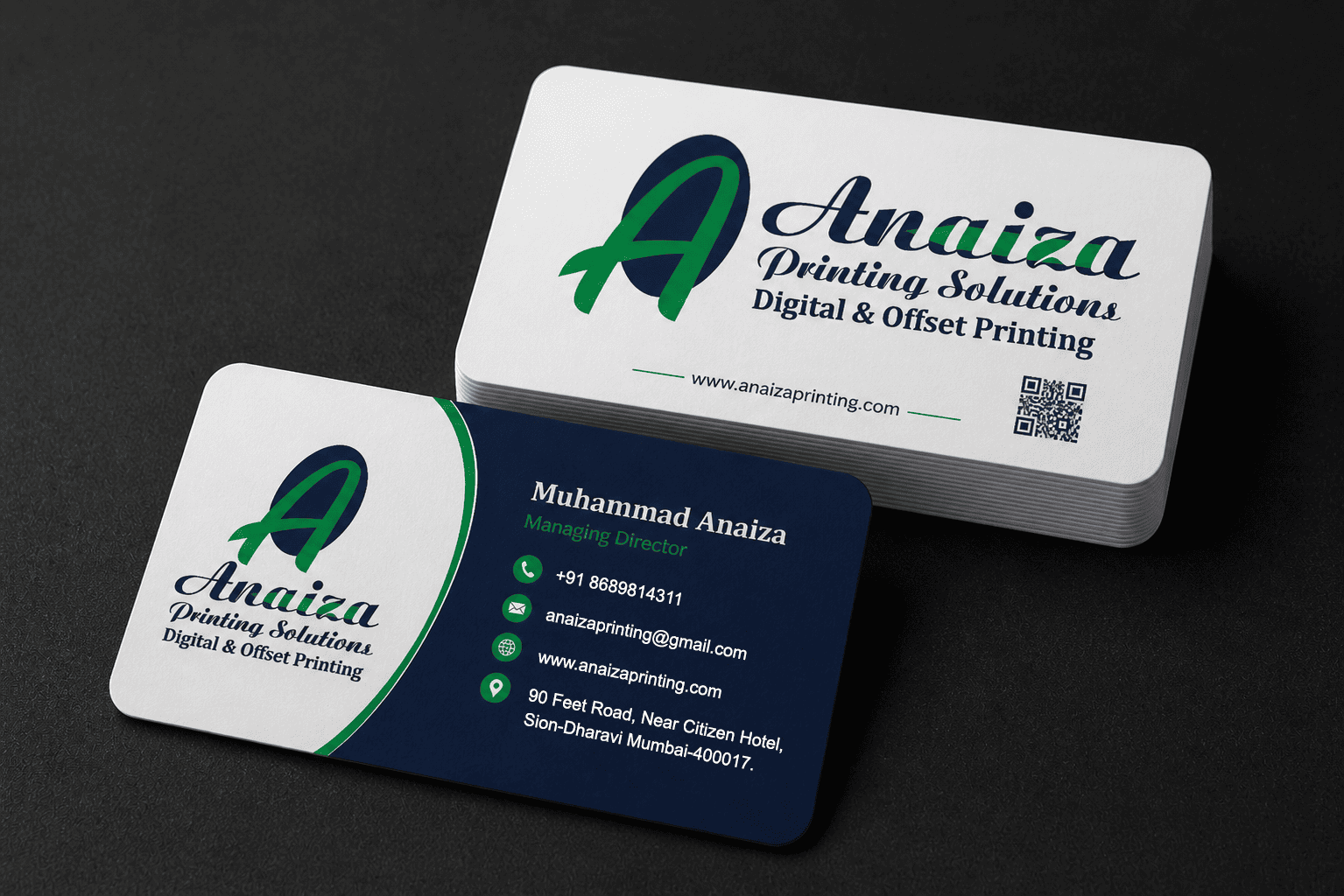 Premium custom business cards for Mumbai companies