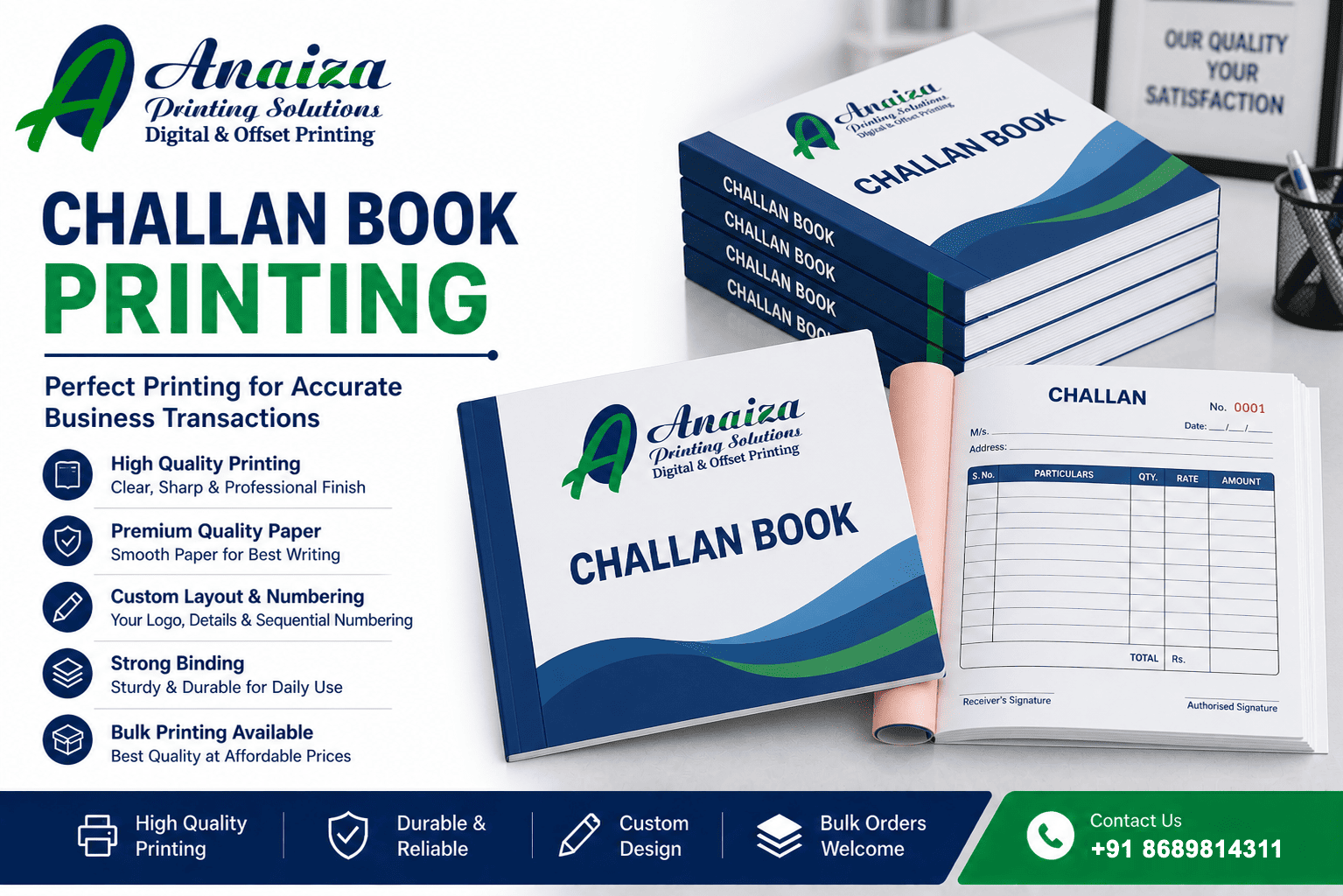 Delivery challan book printing