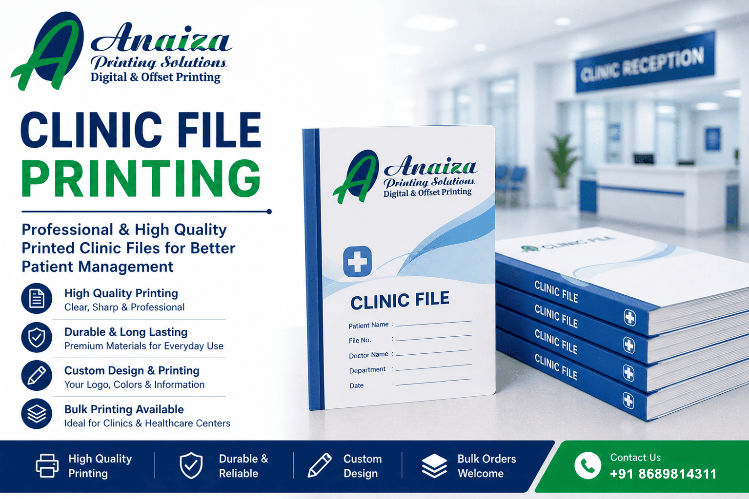 Organized clinic files for patient records