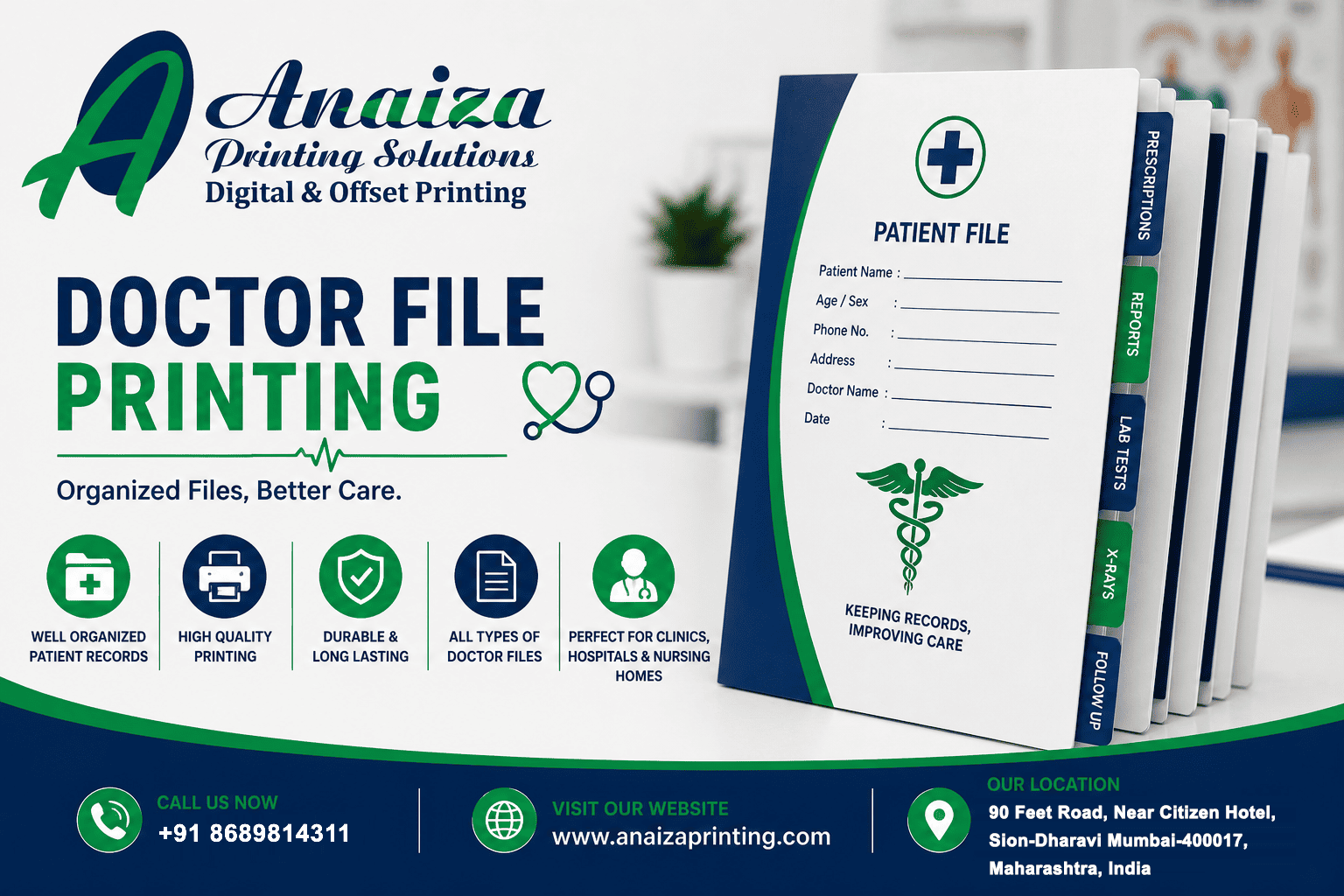 Medical files for doctors and healthcare practices