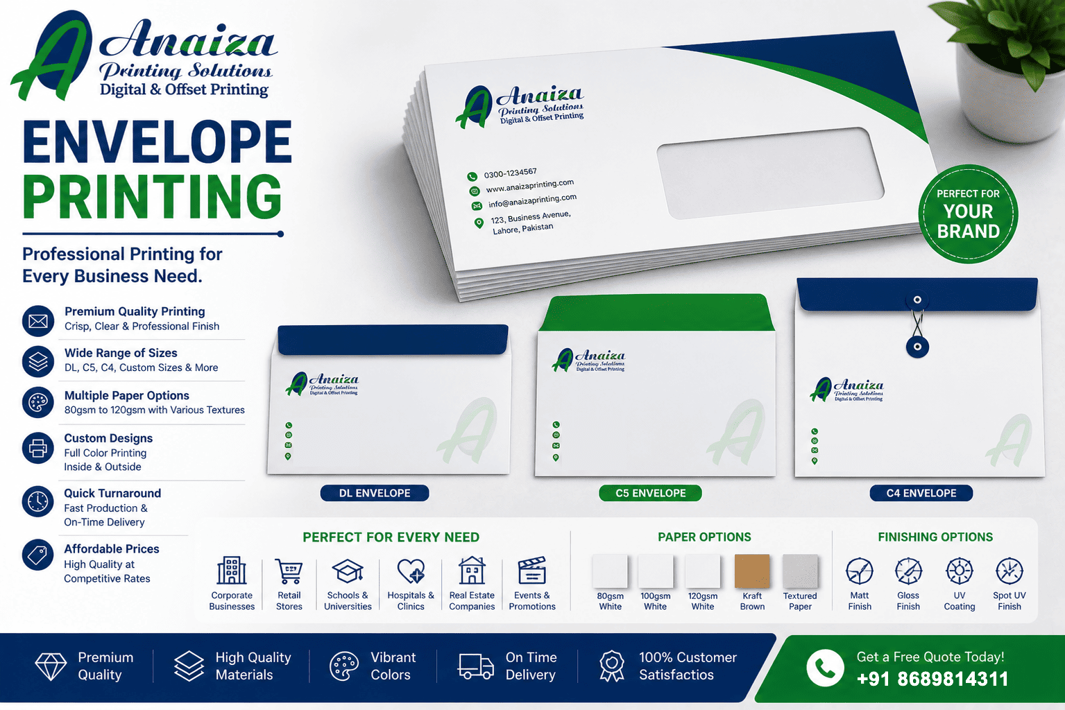 Branded envelopes for corporate communication