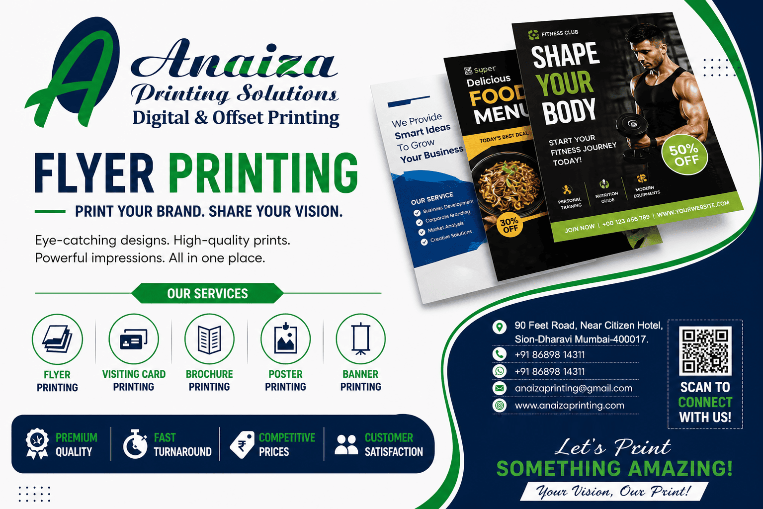 Promotional flyers for effective marketing and brand promotion