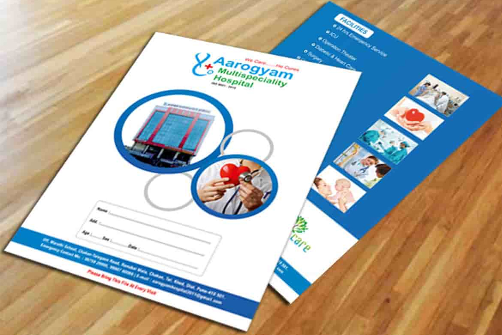 Customized hospital file folders for patient record management