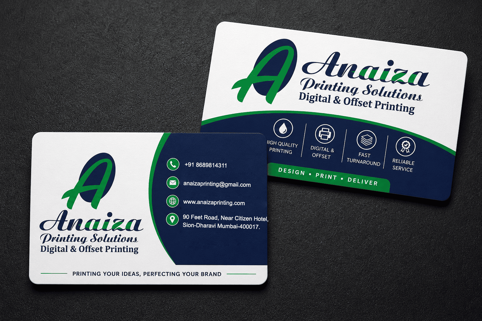 Durable waterproof non-tearable visiting cards for Mumbai businesses