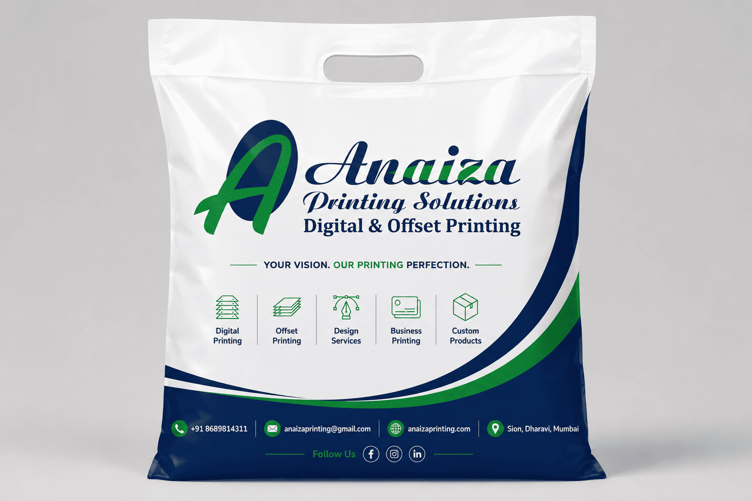 Custom PP shopping bags with vibrant brand printing