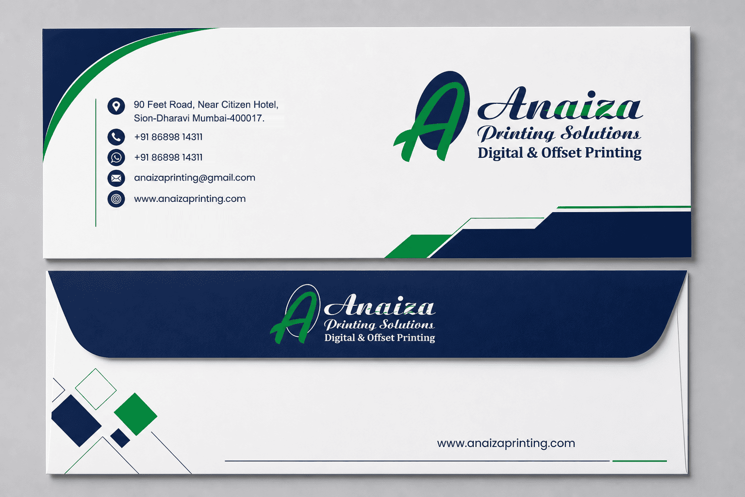 Luxury custom business envelopes for premium brand communication
