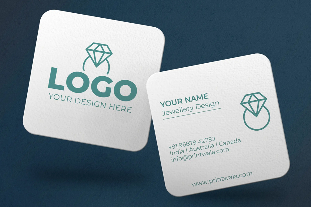 Square visiting cards for modern premium branding